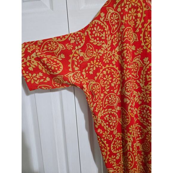 Lularoe 2xl women's red and orange tunic - Picture 3 of 8